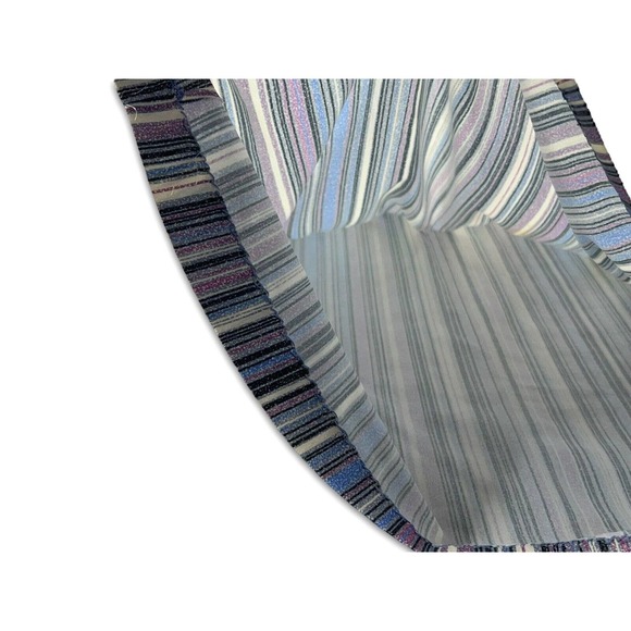 Mod Vintage 60s Twiggy Space Age Fit & Flare Twirl Mini Dress Striped Womens M - Picture 7 of 9